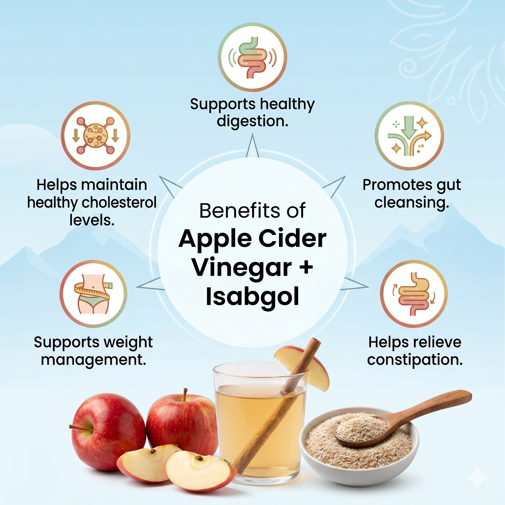 Siddhayu Baidyanath Apple Cider Vinegar + Isabgol