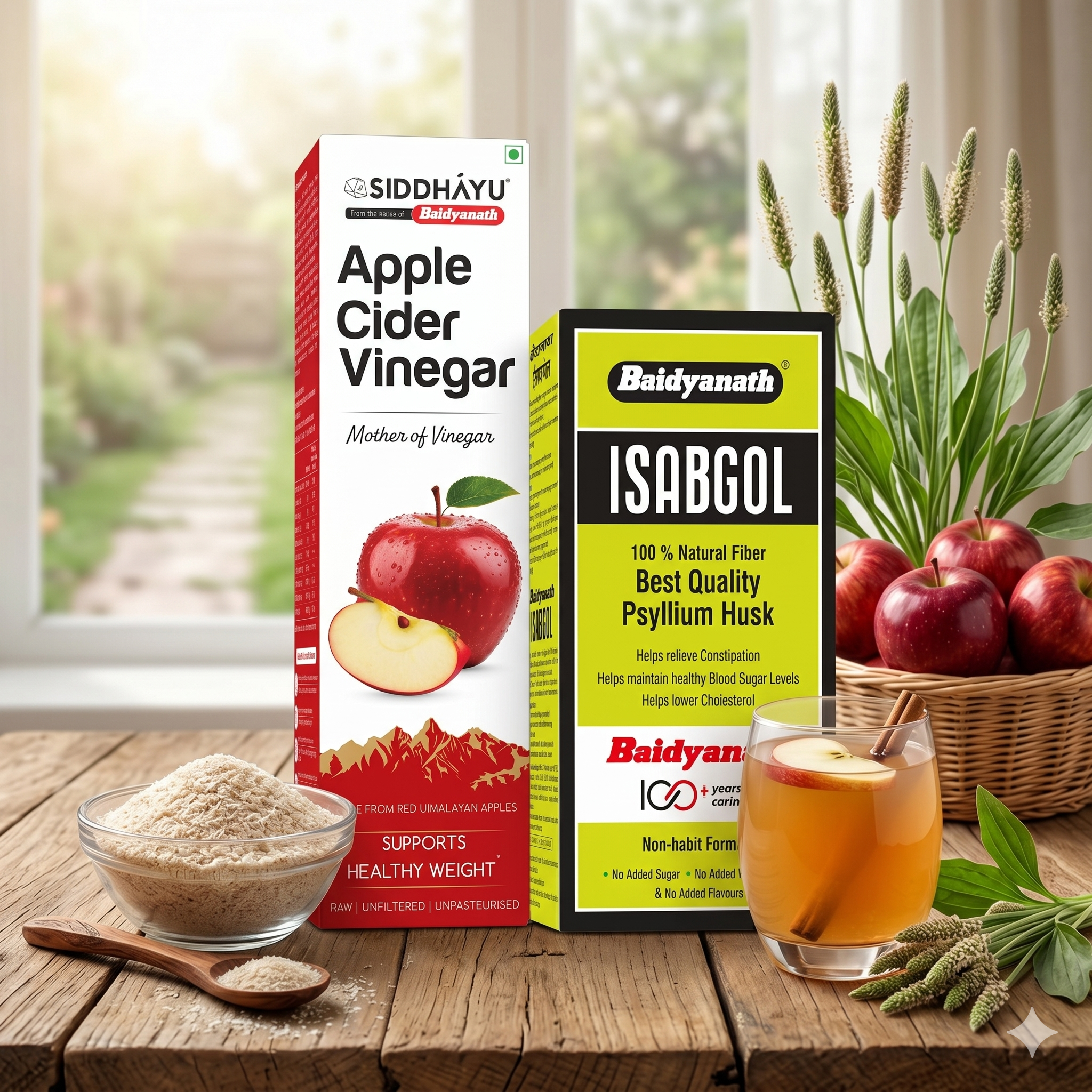 Siddhayu Baidyanath Apple Cider Vinegar + Isabgol