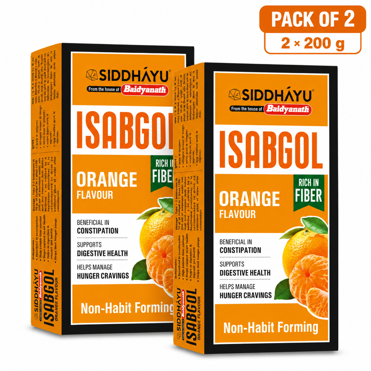 Siddhayu Isabgol Orange Flavour – 200 g