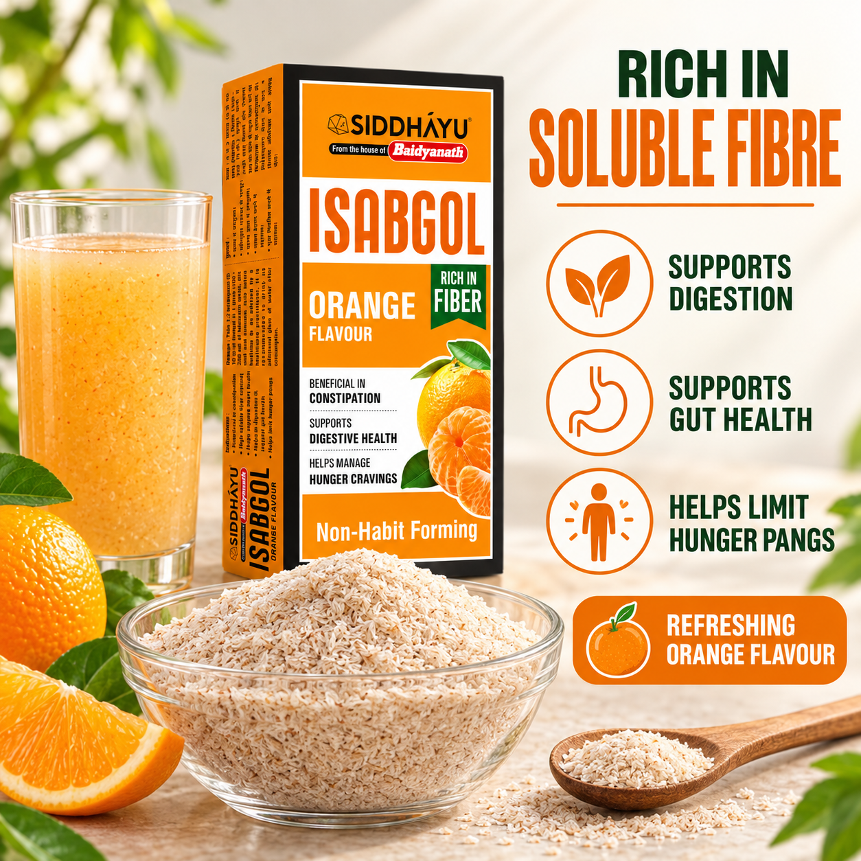 Siddhayu Isabgol Orange Flavour – 200 g