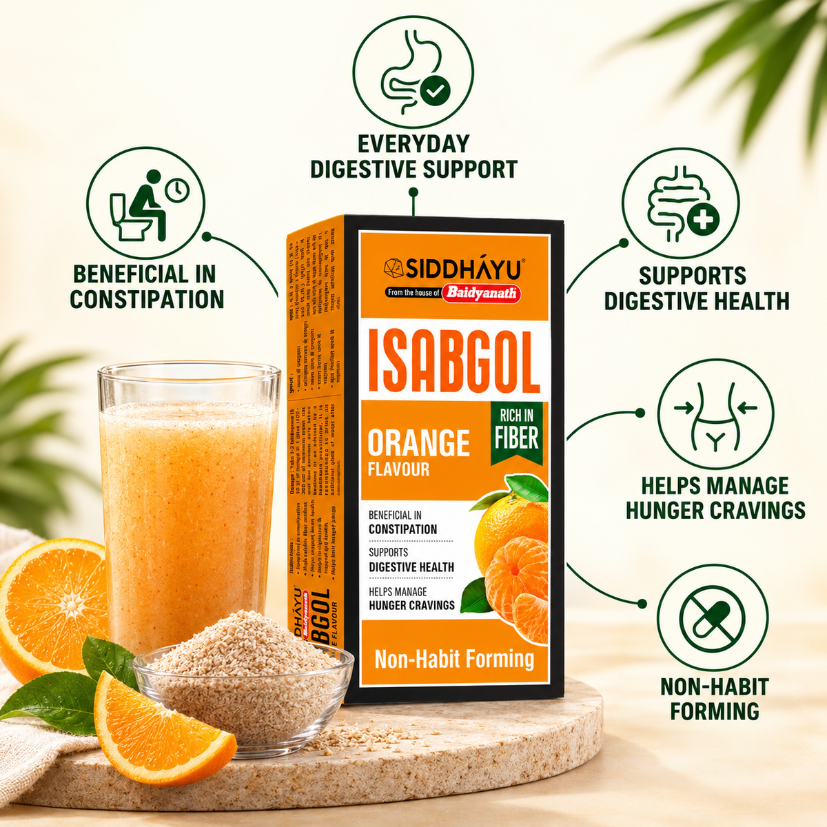Siddhayu Isabgol Orange Flavour – 200 g