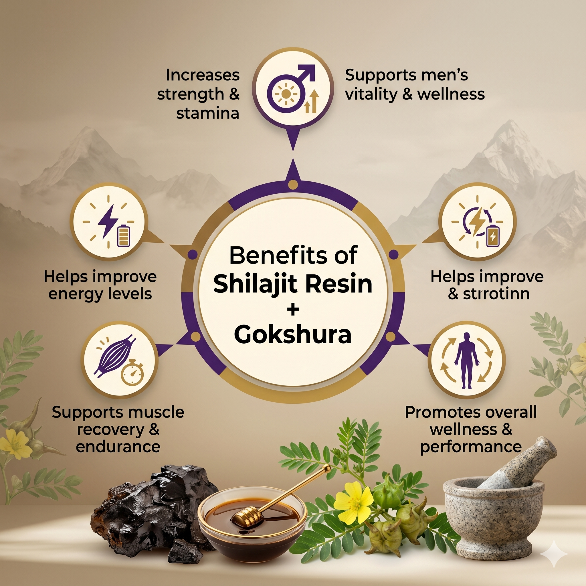 Siddhayu Baidyanath Vitality Combo-Shilajit Resin & Siddhayu Gokshura Tablets