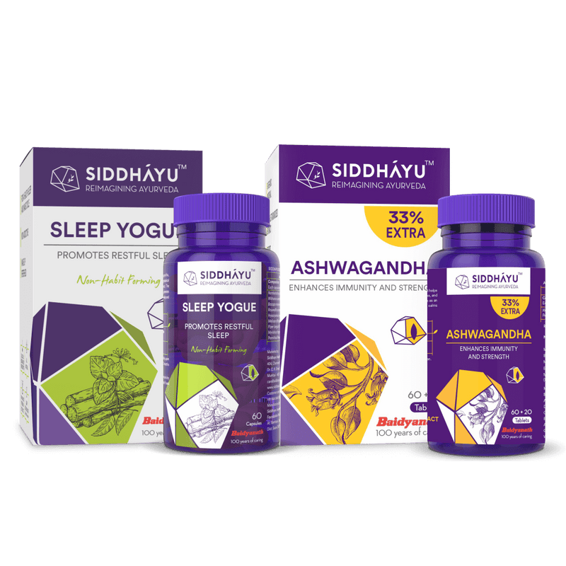 Ashwagandha - 80 tab And  Sleep Yogue  - 60 cap combo