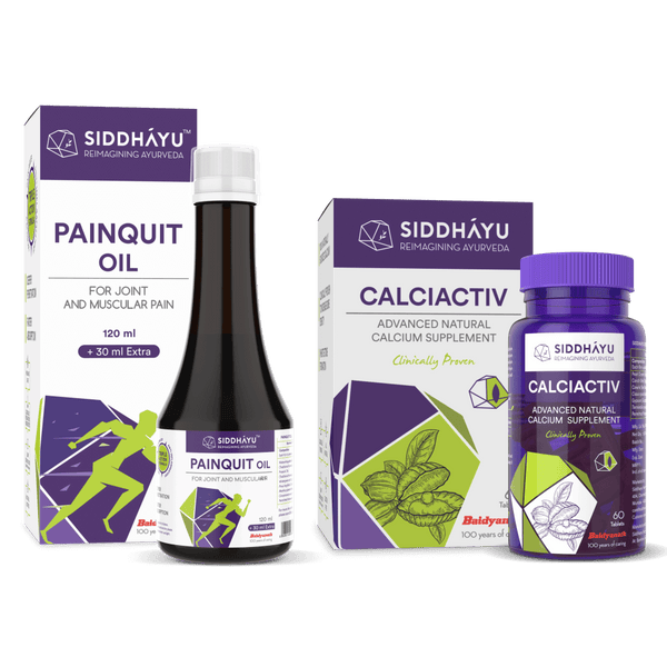 Calciactive - 60 tab And Painquit oil - 150 ml combo