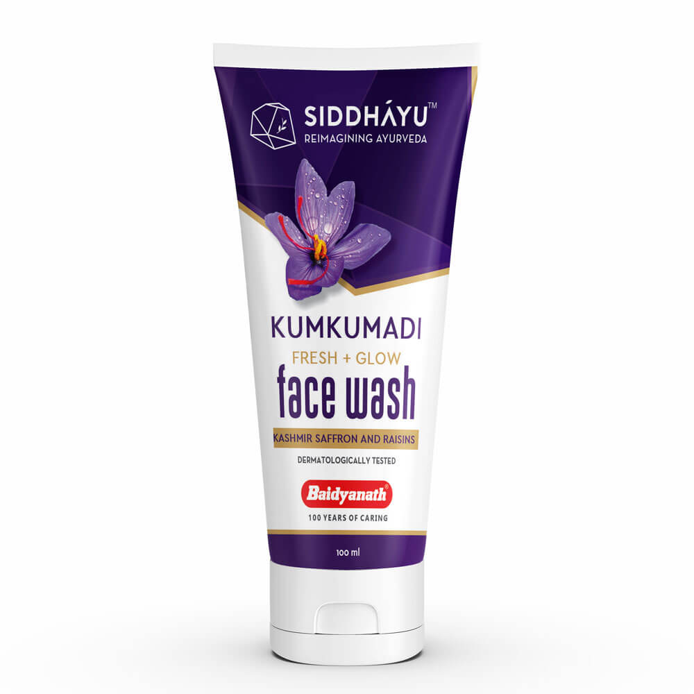 Kumkumadi Fresh + Glow Face Wash 100 ml (By Baidyanath)