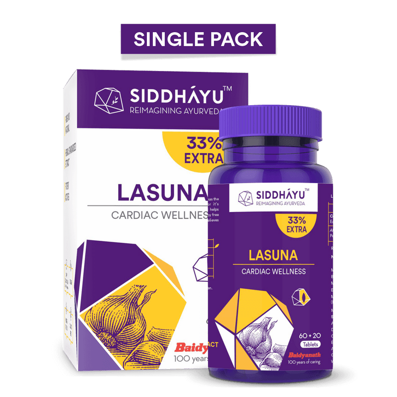 Lasuna - 80 tab And Heart Yogue - 350 ml combo