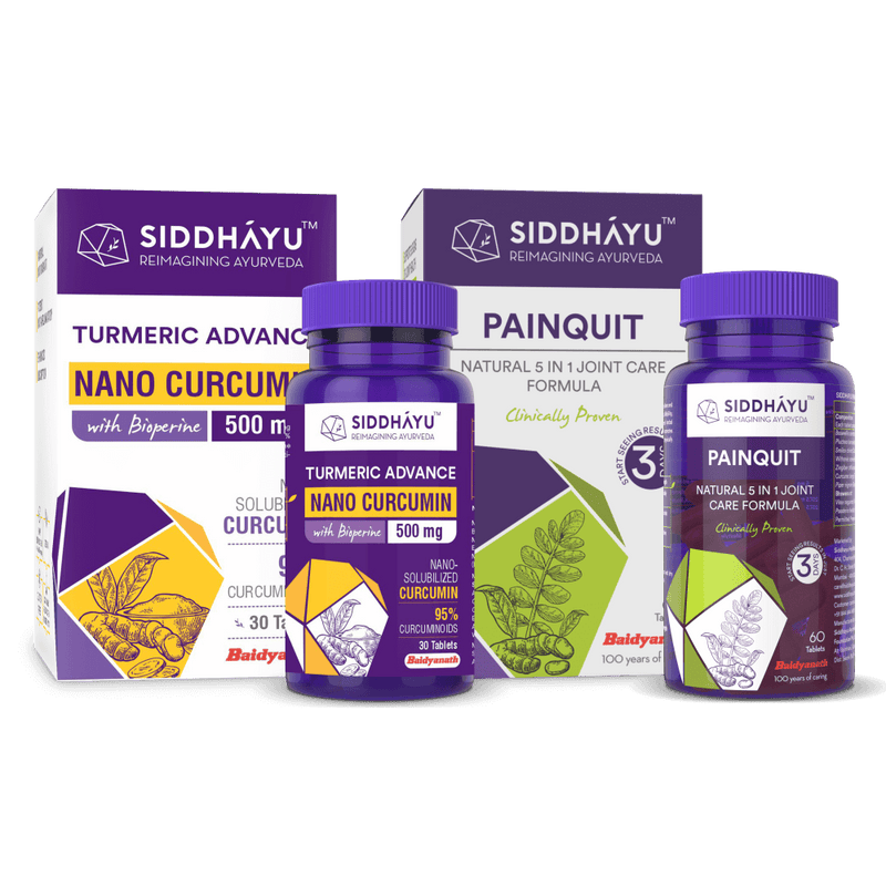 Turmeric Advance - 30 tab And Painquit - 60 tab Combo