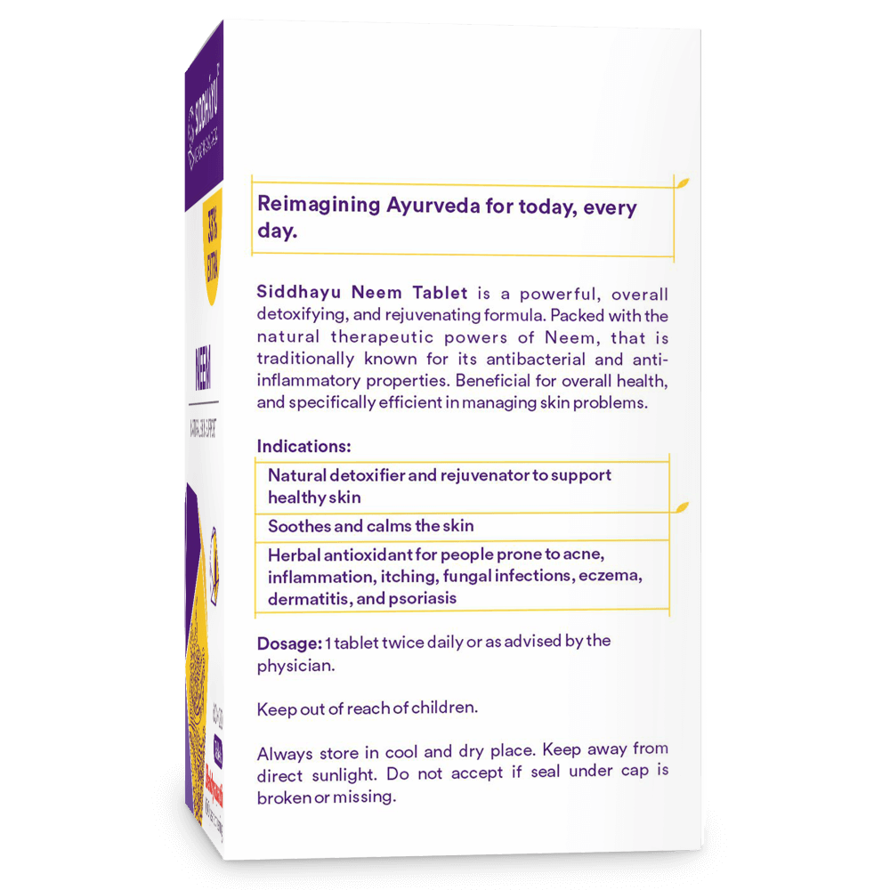 Siddhayu Neem Natural Skin Support Tablet (By Baidyanath)
